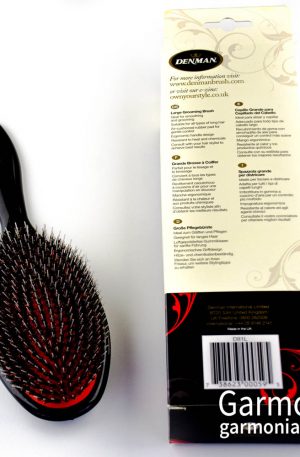 Щетка большая, натуральная щетина с единичными нейлоновыми иголочками