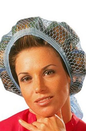 Сеточка для бигудей крупная  голубая, розовая, коричневая