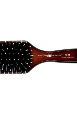 Расческа, натуральная щетина, темное дерево